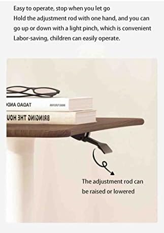 Overbed Table with Wheels,Solid Wood Lifting Desk Study Table Home Workbench Bedside Movable Table,Hospital and Home Medical Use (a L 80 CM)