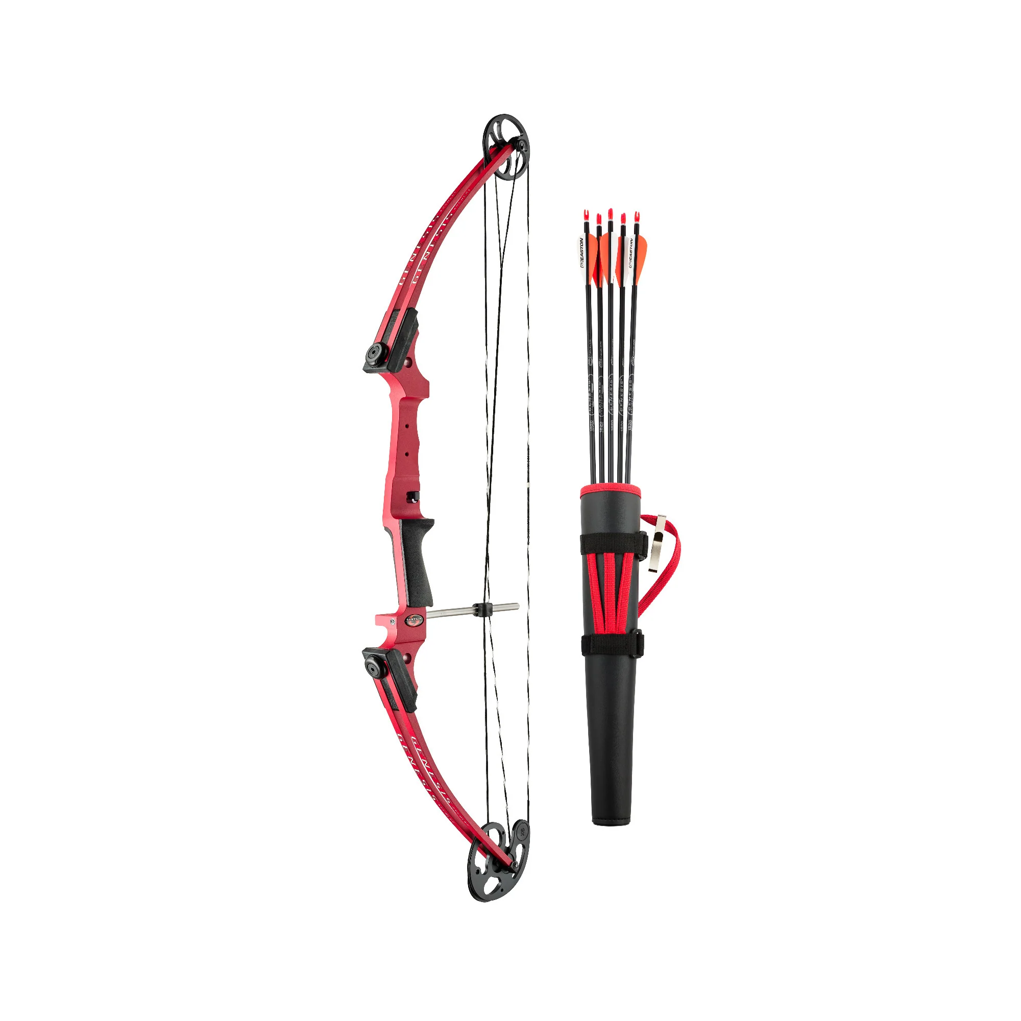 Genesis Bows Original Gen Bow Kit - Left-Hand, Zero Let-Off Design (Red)