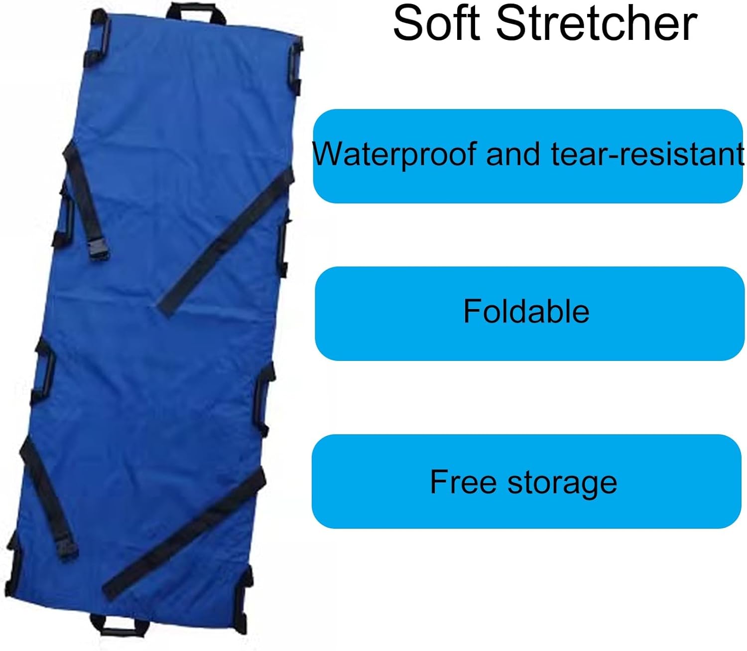 Soft Stretcher Portable Foldable,rescue Ambulance Stretcher, Search And Rescue, Mega Mover, Up And Down Stretcher With Carrying Bag，suitable For Mountain Rescue, First Aid, Home Use(8 handles)