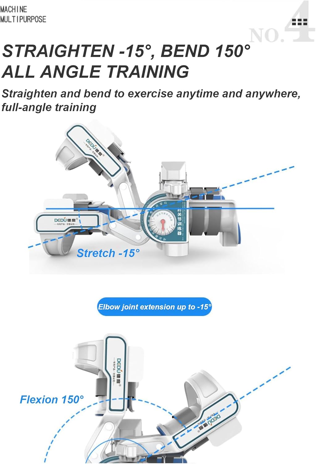 Electric Elbow Joint Rehabilitation Device, -15~150° Flexion and Extension Training, Elbow Brace Arm Exerciser, for Wrist Elbow Joint Injuries Recovery