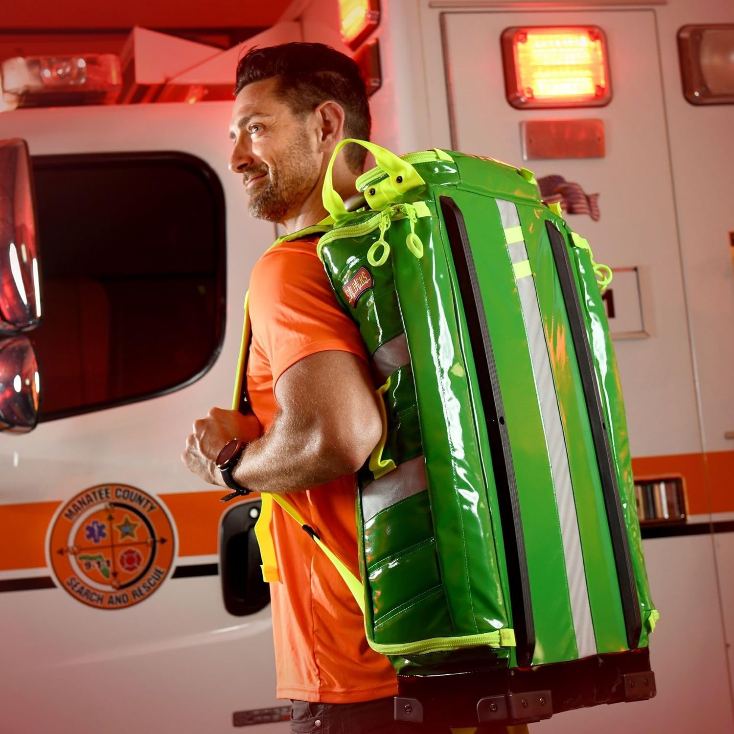 Statpacks New 2023 G3+ Responder, Red Large Capacity ALS BLS Medic Backpack, Modular Stackable Cellular System for EMS, Firefighters, Healthcare Professionals