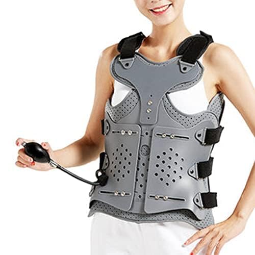 Adjustable Thoracolumbar Spinal Brace, Lightweight Lumbar Spine Support Orthosis with Built-in Inflatable Airbag, Easy To Wear and Comfortable and Breathable, For Kyphosis, Osteoporosis