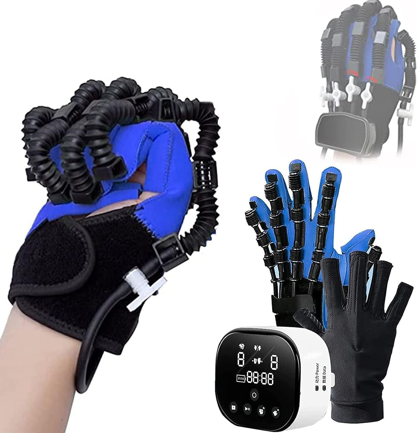 Hand Rehabilitation Robot Gloves Rehabilitation Robot Gloves, Rehabilitation Robot Finger Training Device With Multiple Modes, For Hand Function Recovery，Finger Rehabilitation Trainer Robot ( Color :