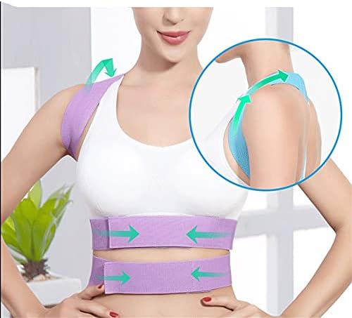 Brace Support Belt Adjustable Back Posture Corrector Clavicle Spine Back Shoulder Lumbar Posture Correction Corset for Posture,Blue-L,Grey-L