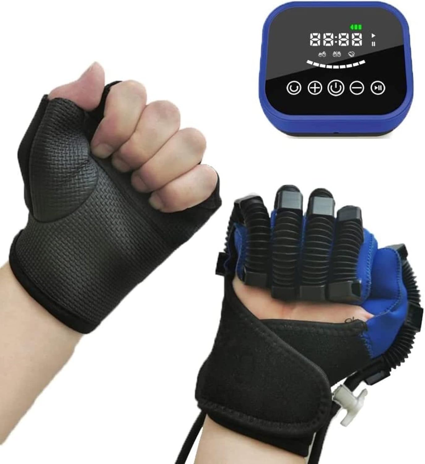 DKULMN Hand Function Rehabilitation Robotic Gloves, Finger and Hand Function Rehabilitation Trainer Robotic Rehab Gloves for Kids Elderly Recovery Exercise Physical Equipment,Right,Medium