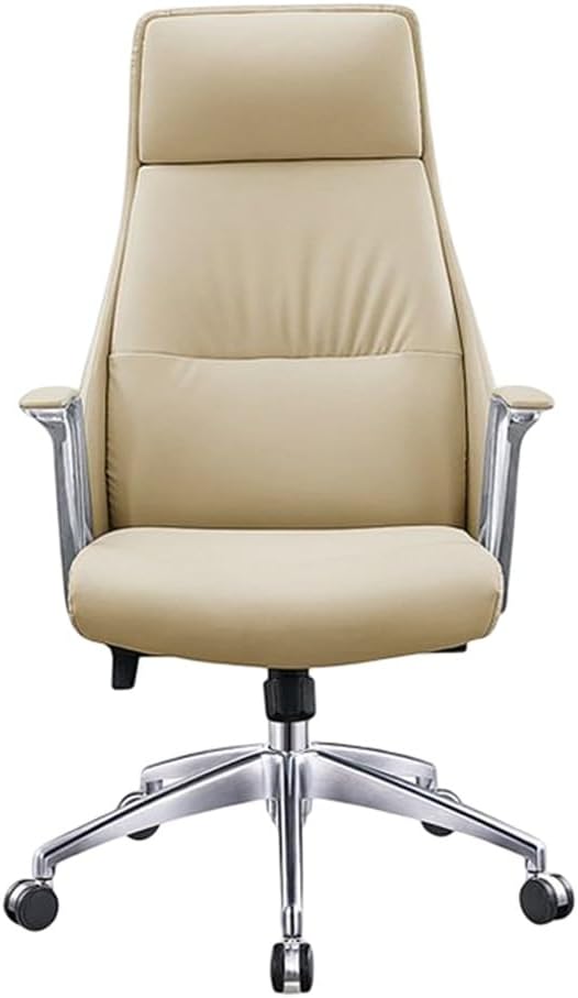 Ergonomic Office Chair Executive Seat Office Chair Rotate Computer Stool High Back Support Modern Leather Furniture with Armrest Sponge Cushion Leisure Backrest Furniture S,