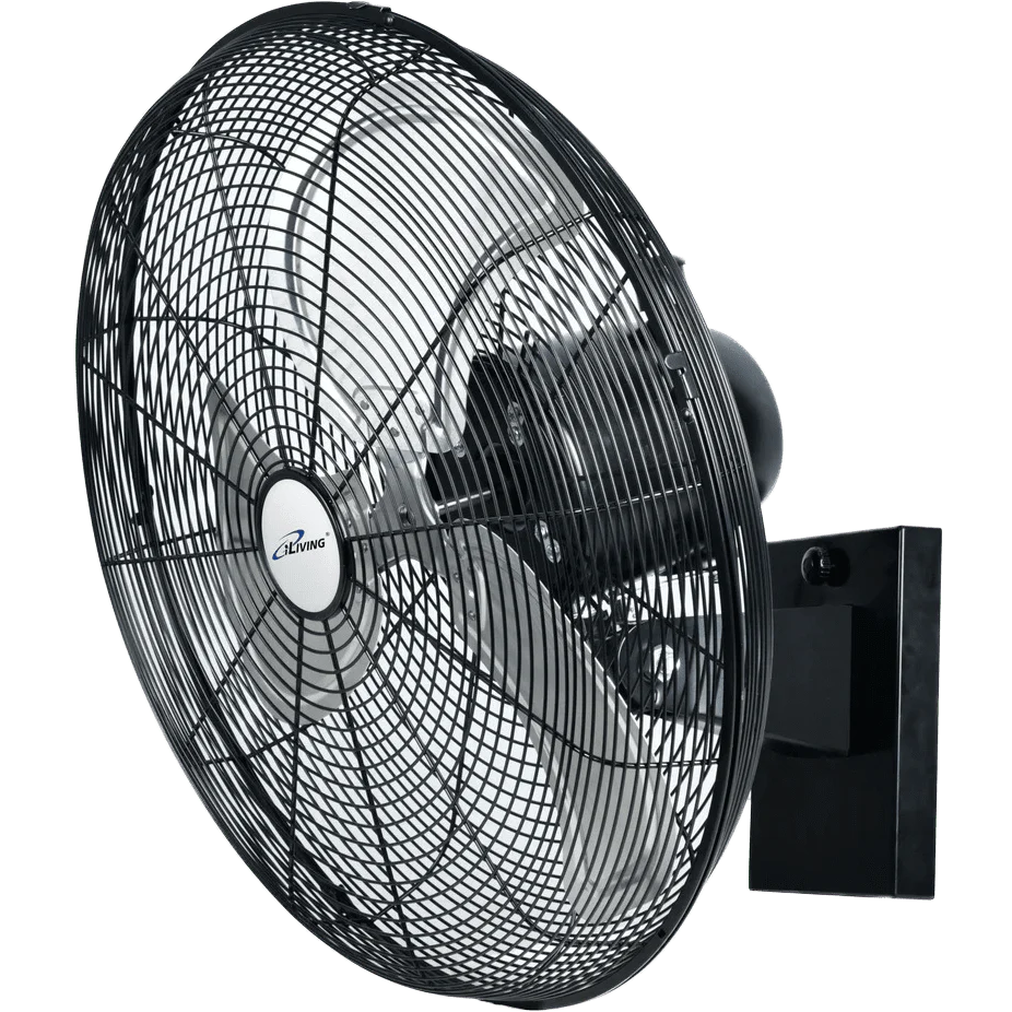 iLiving High Velocity 3 Speed Oscillating Wall Mount Outdoor Fan