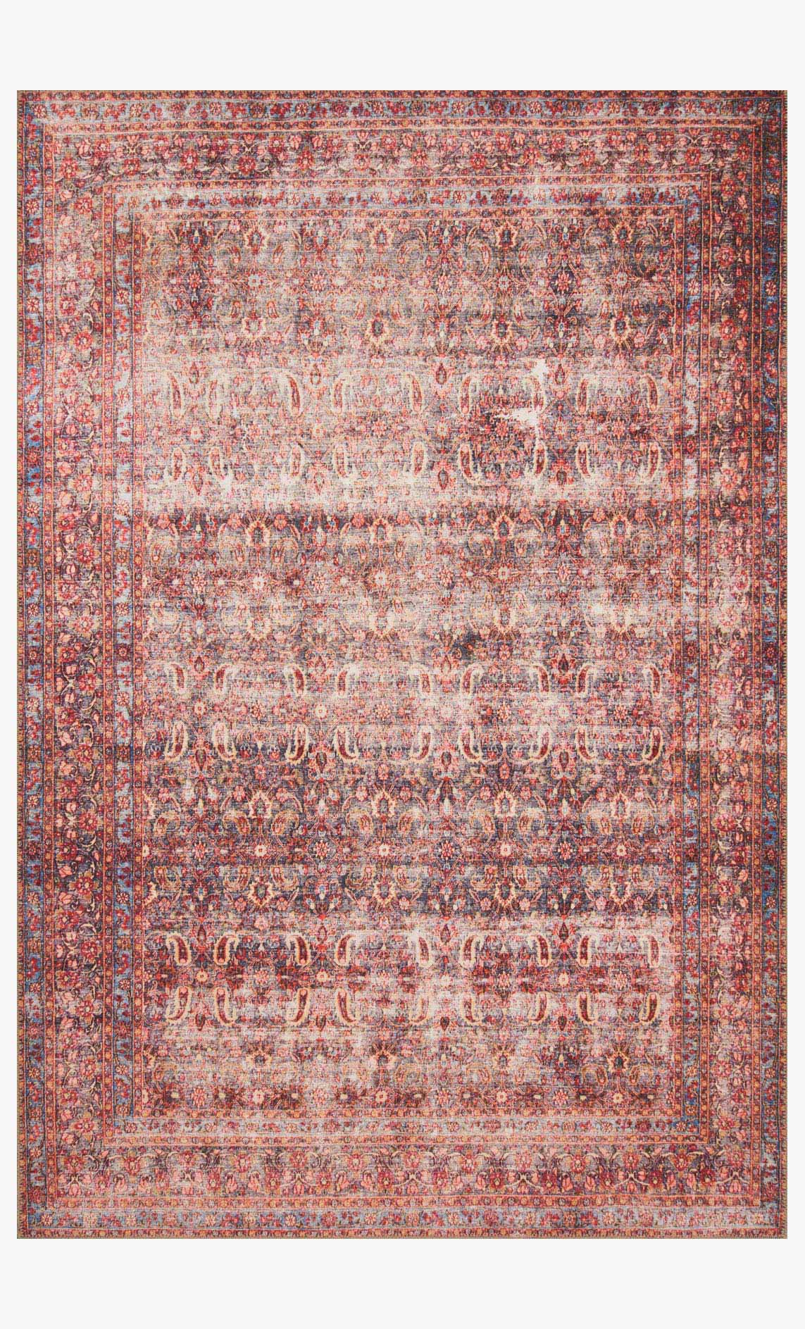 Loloi II Loren Collection - Traditional Power Loomed Rug in Eggplant & Crimson (LQ-05)