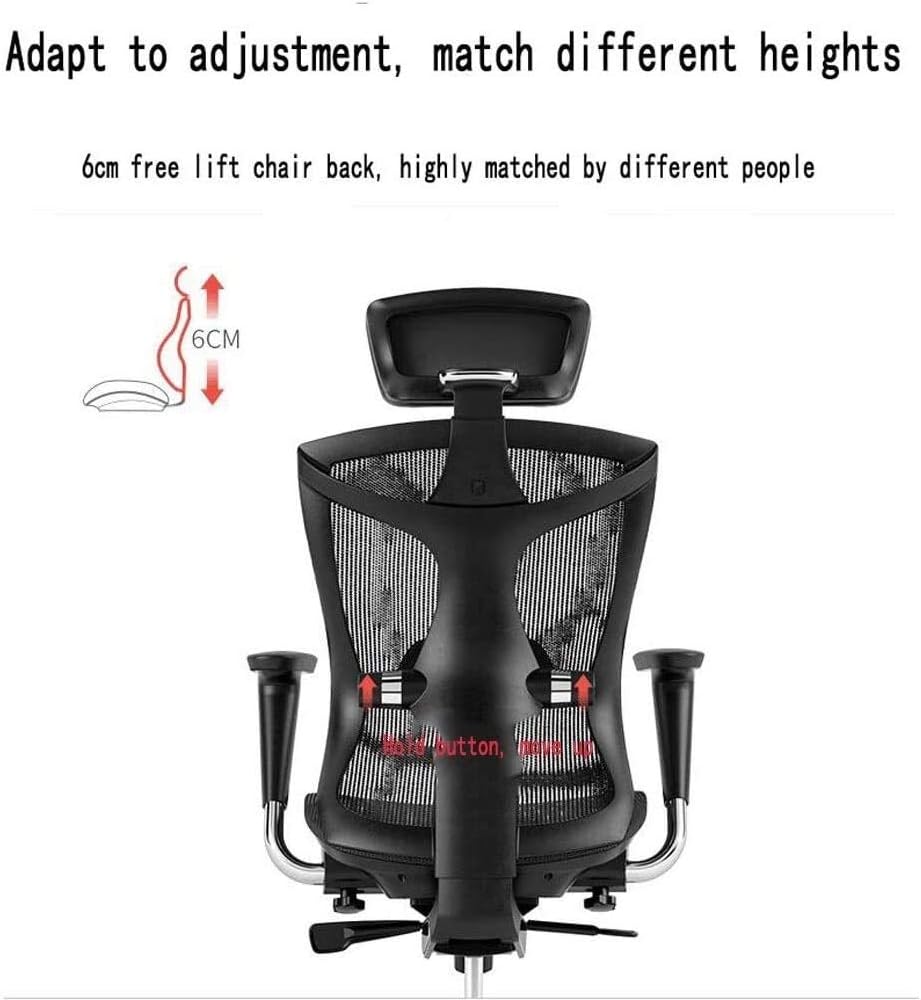 Executive Swivel Adjustable Swivel Office Desk Chair with Armrests Lumbar Support Desk Ergonomic Chair Computer Chair Home Engineering Office Chair Comfortable Reclining (Vermilion)