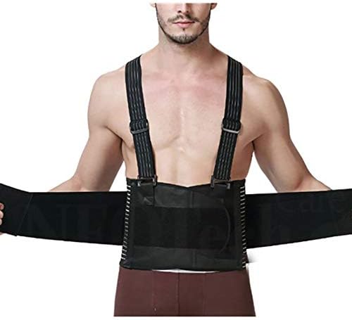 Posture Corrector Lumbar Support Belt Brace Back Pain Straightener High Elastic Protect Lumbar Spinal Shoulder Straps Working Support Back Brace,L