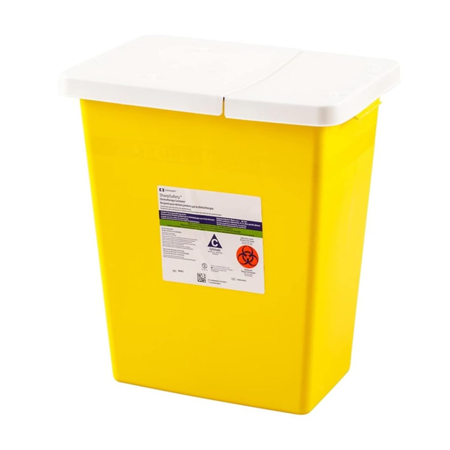 SharpSafety Chemotherapy Waste Container 8 gal. Horizontal/Vertical Entry Case of 10