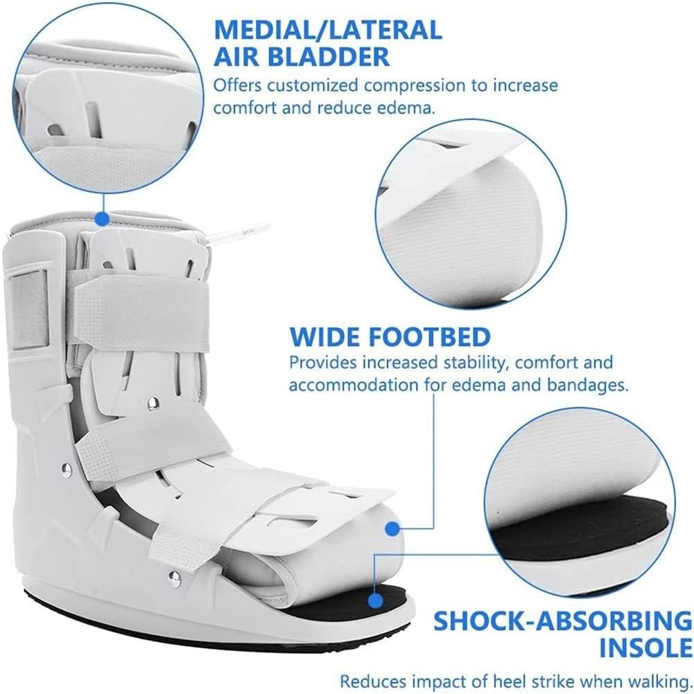 FoRes Walking Shoes Walk Boot Foot Dual Airbag Protection Walker Brace Support For Fractures Of The Foot Severe Ankle For Sprained Ankle, Broken Foot Or Achilles Tendonitis (Size : X-Large)