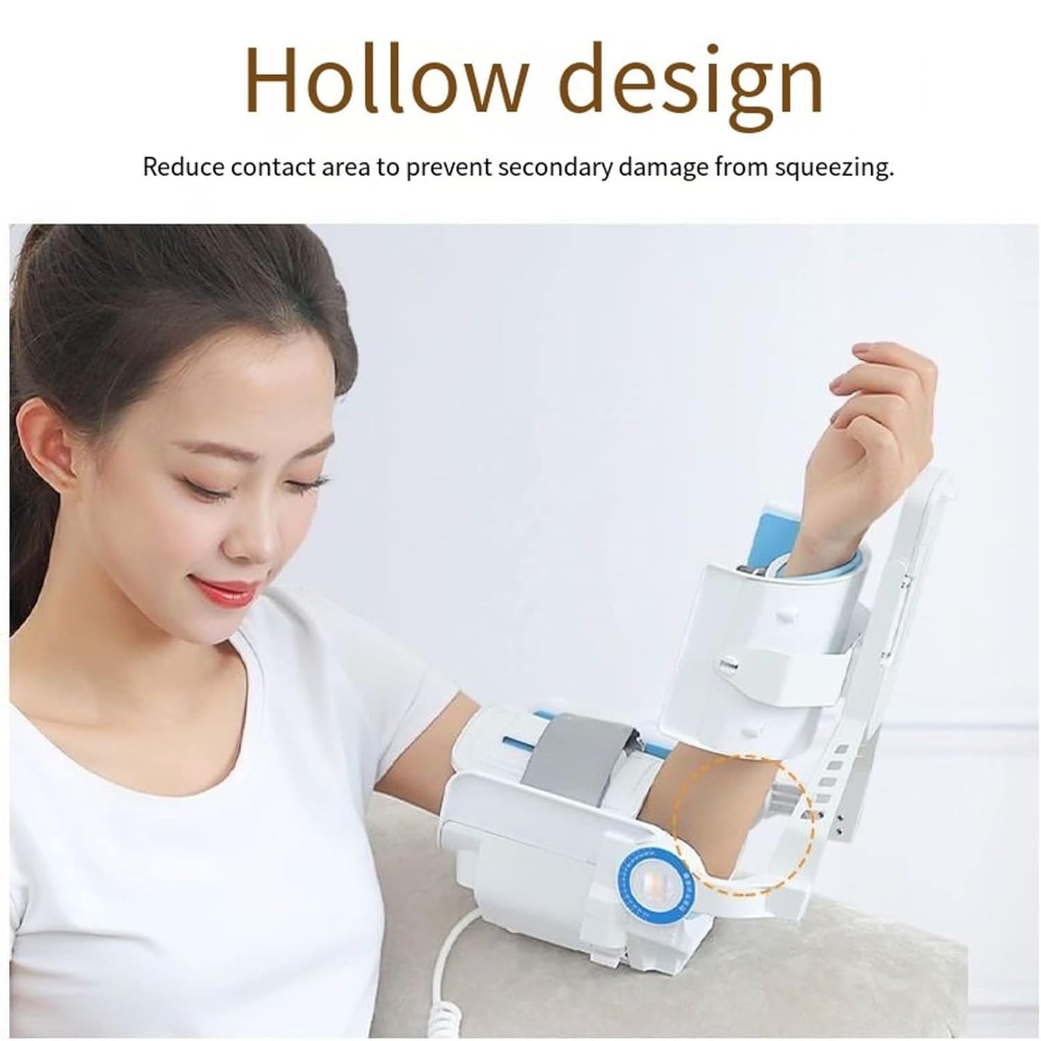 DAZULI Arm Rehabilitation Device, Elbow Joint Rehabilitation Training Device Hinged Elbow Brace Arm Exerciser with Remote Control & Intelligent Timing for Stroke Hemiplegia Patients