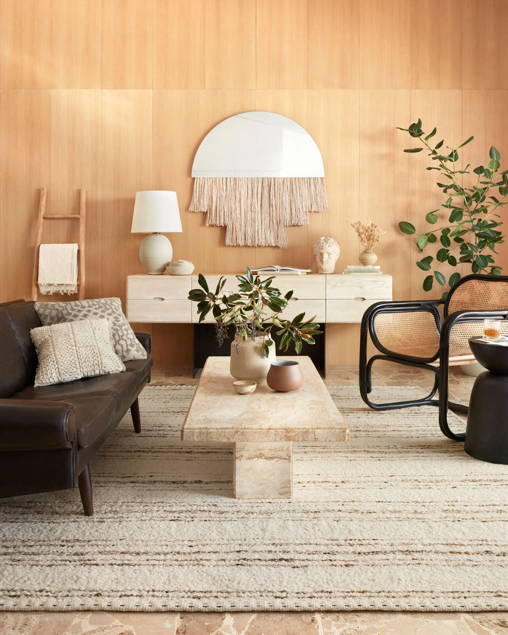 Loloi Roman Collection - Contemporary Hand Woven Rug in Ivory & Pebble (ROM-02)