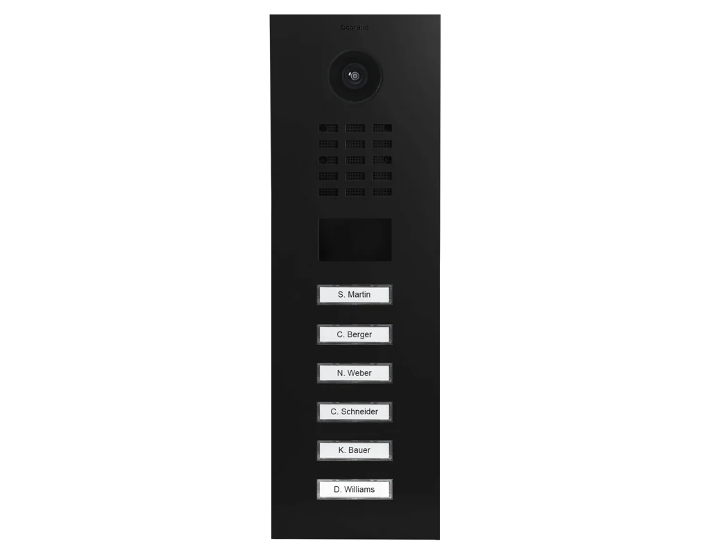 DoorBird D2106V IP Video Door Station, 6 Call Button in Graphite Black