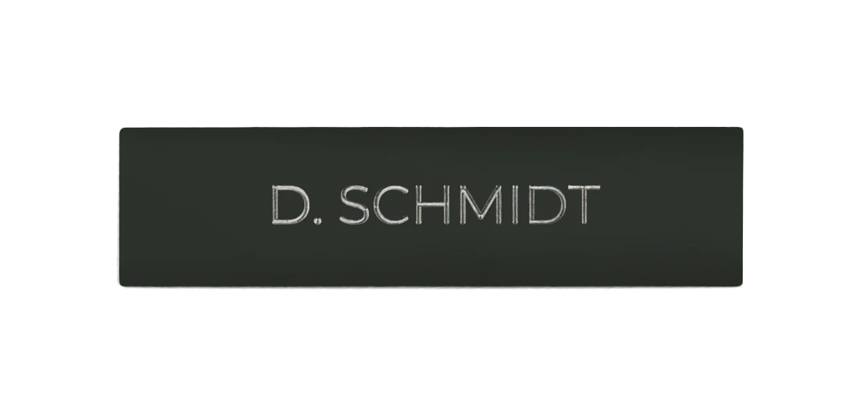 DoorBird Nameplate for One Call Button D21X  in Grey Olive, RAL 6006 - Individual Engraving