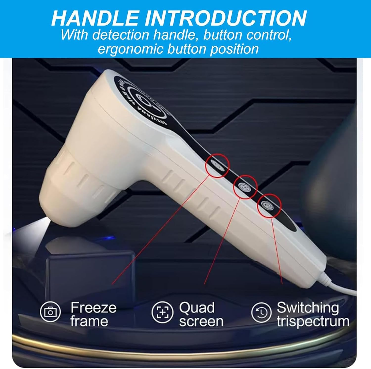 15Inch Multi-Functional Hair Follicle Skin Analyser, 70x/200x Scalp Detector Machine for Home & Salon Use, Professional Hair & Scalp Health Monitor