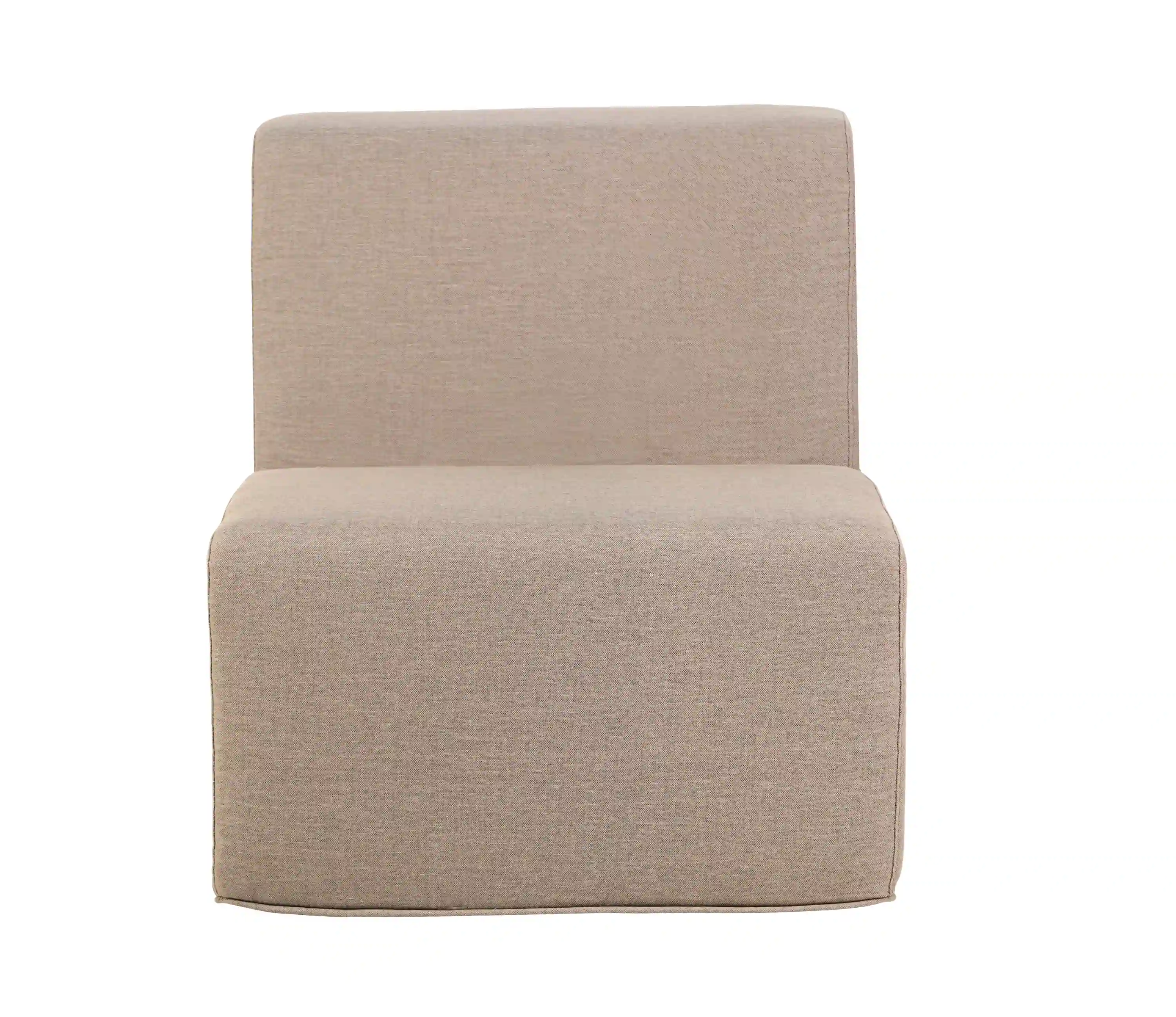 Deko Living Brown Outdoor Compressed Foam Armless Sectional Sofa Chair (COP30117ACH)