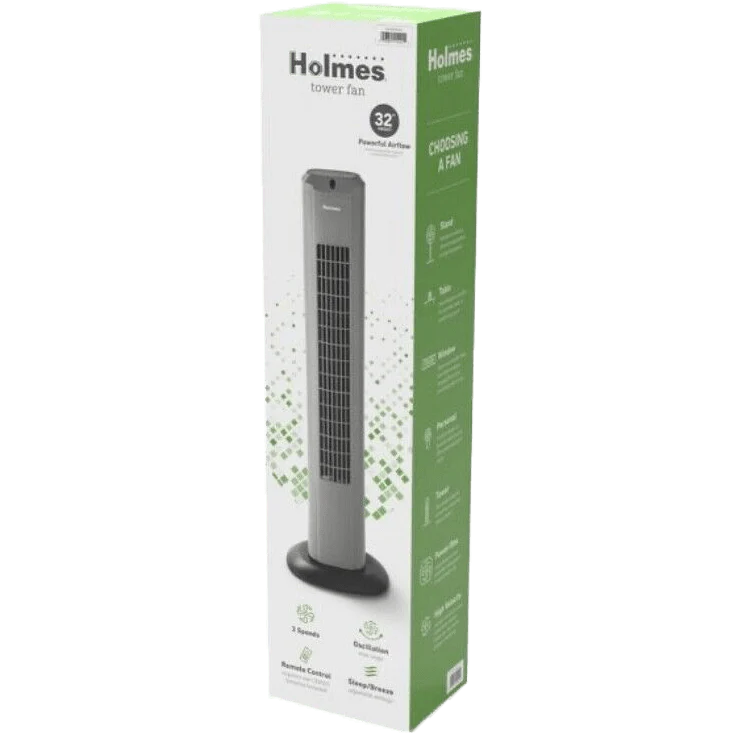 Holmes 32-In. Oscillating 3-Speed Tower Fan