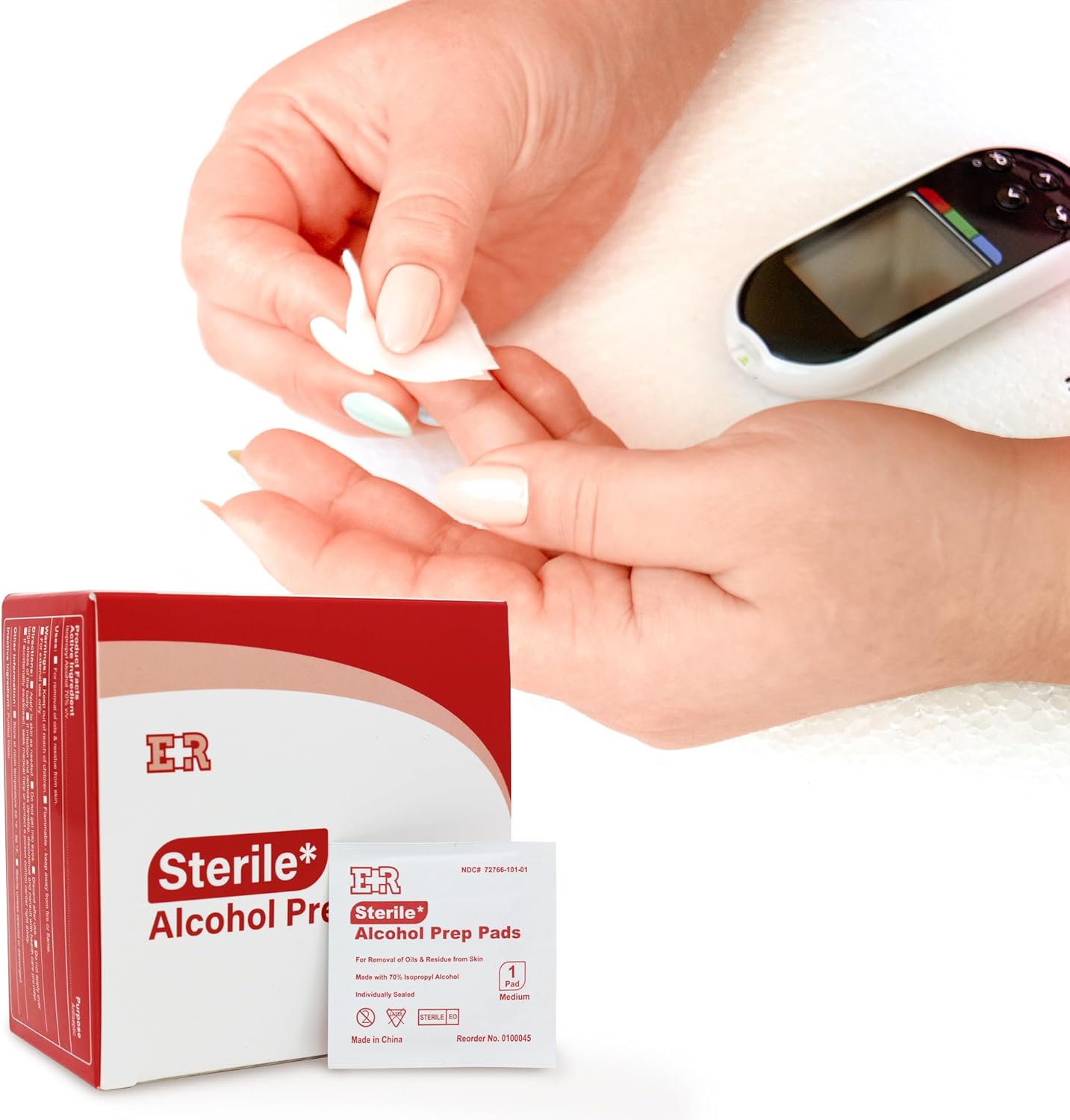 Ever Ready First Aid Alcohol Prep Pads, Medium 2-Ply Alcohol Wipes, Individually Wrapped Swabs, Saturated with 70% Isopropyl Alcohol - 10,000 Count