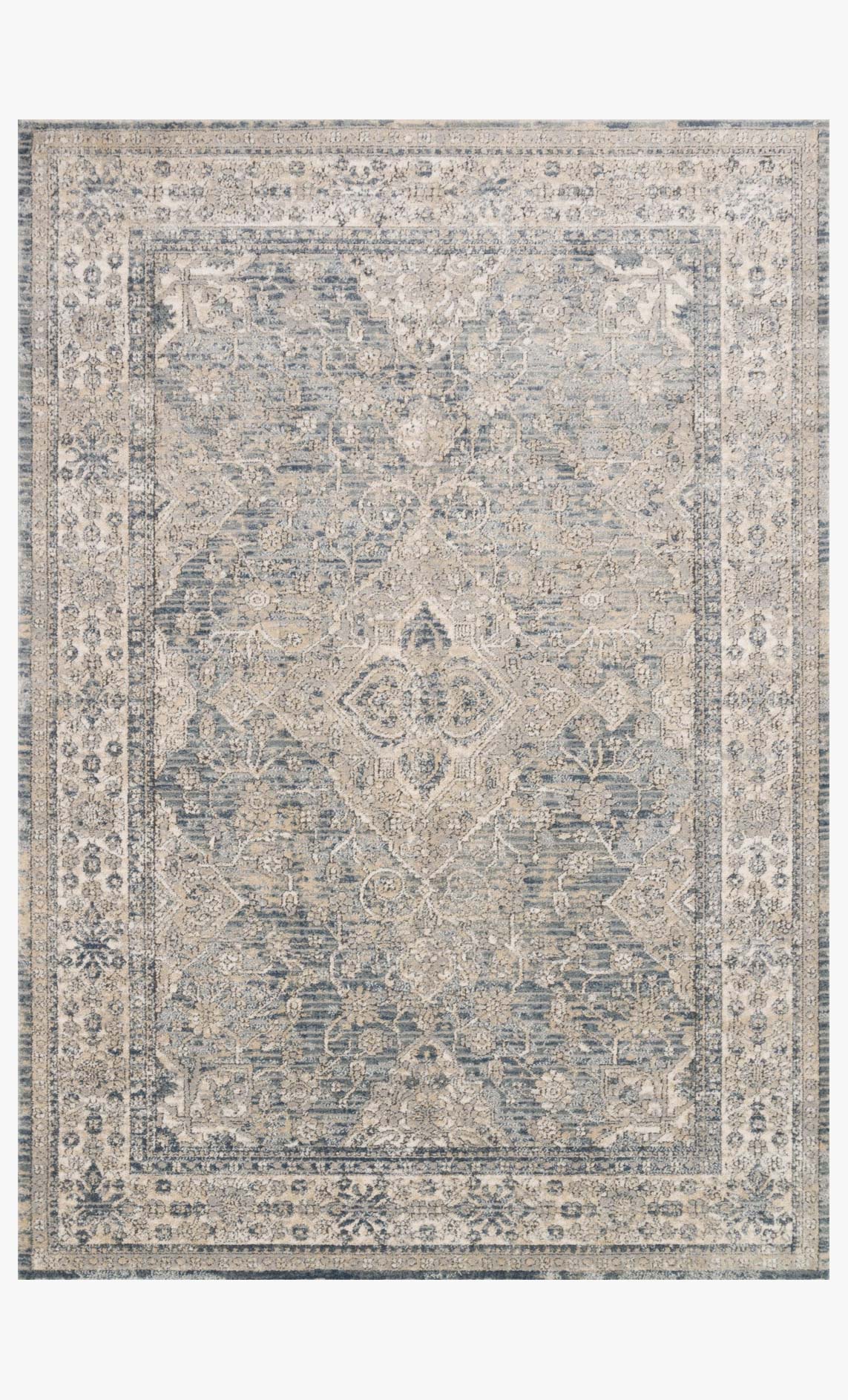 Loloi II Teagan Collection - - Power Loomed Rug in Sky & Natural (TEA-04)