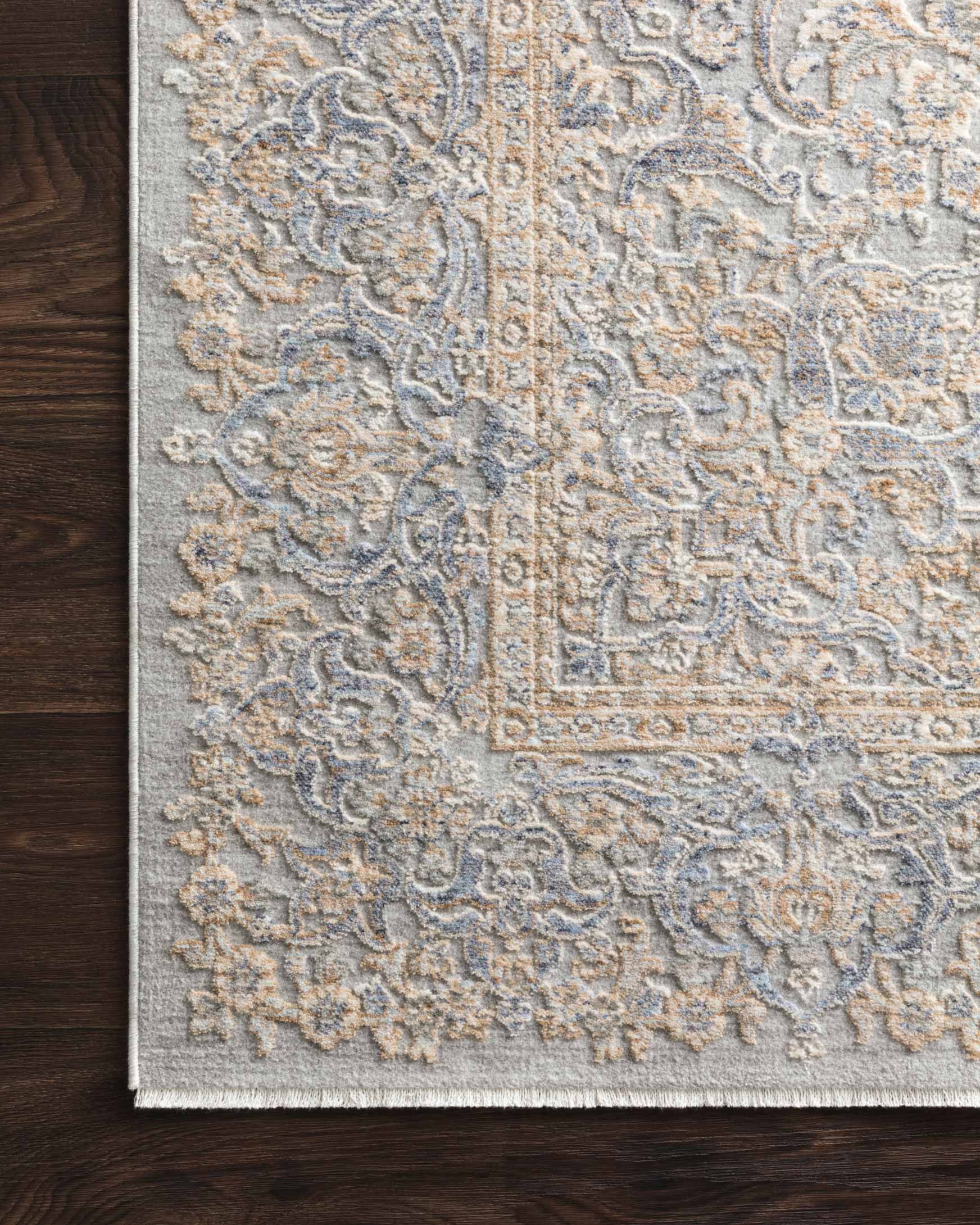 Loloi Pandora Collection - Traditional Power Loomed Rug in Stone & Gold (PAN-01)