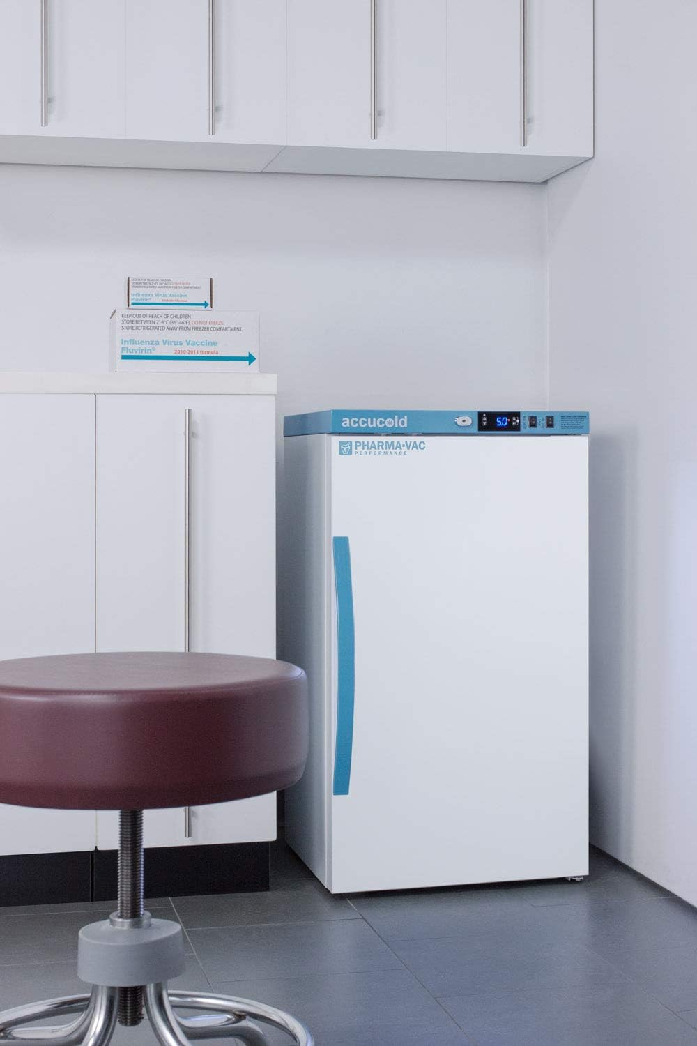 Summit Appliance MLRS3MC Accucold 3 Cu.Ft MOMCUBE All-Refrigerator, For Breast Milk Storage, 4 Adjustable Shelves, LED display, CDC-Compliant Temperature, Door Alarm, Self-Closing Door, Interior Light