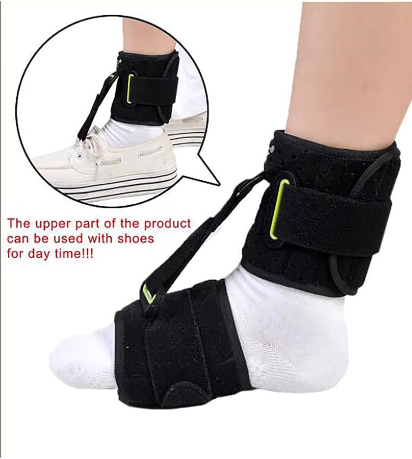 Open Foot Drop Orthosis Stabilizer Adjustable Ankle Brace Support Night Stretching Splint Shoe for Stroke Hemiplegia