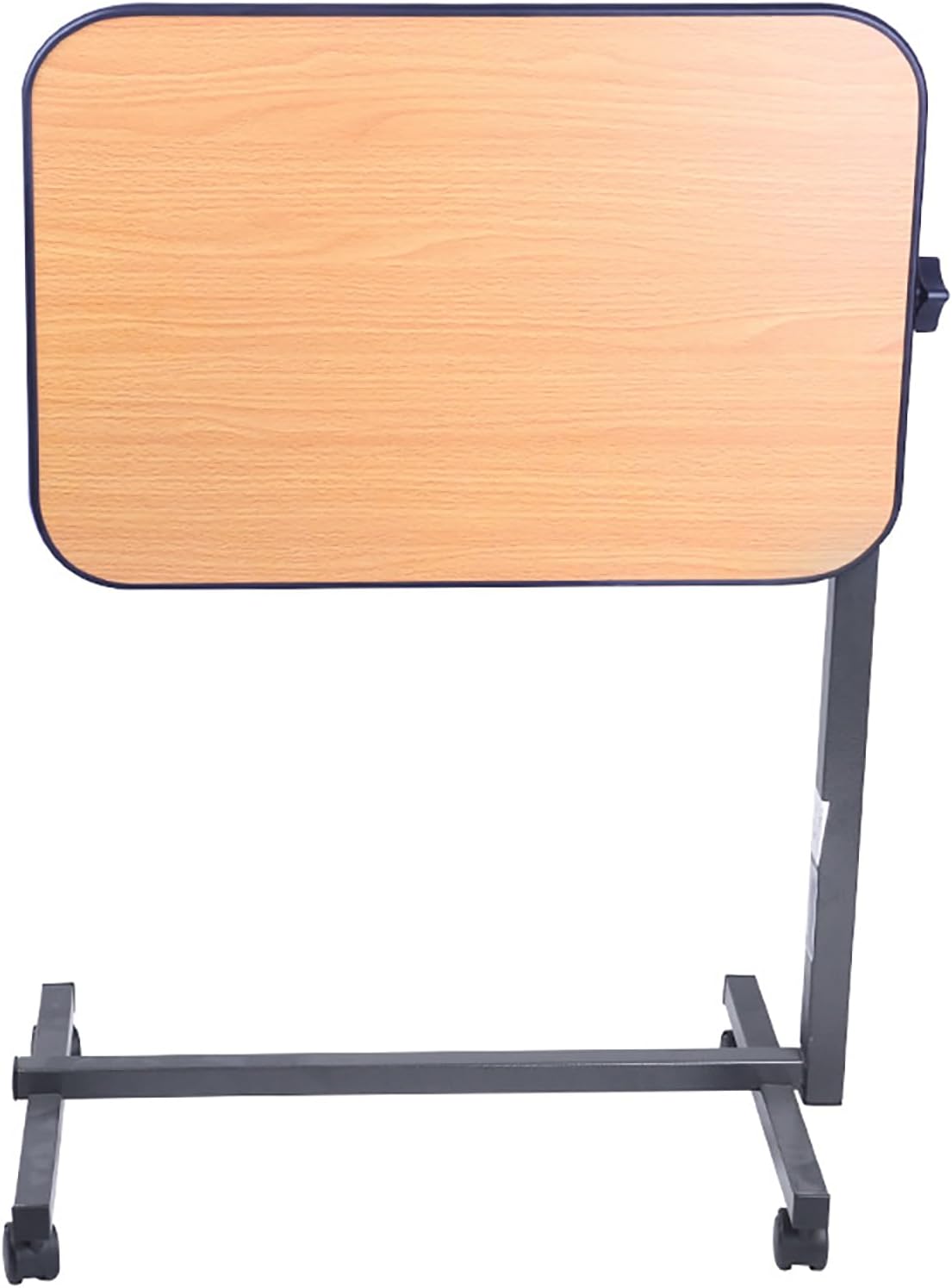 Multifunctional Adjustable Overbed Bedside Table with Wheels, Adjustable Overbed Rolling Table with Secure Height,Home and Hospital Use