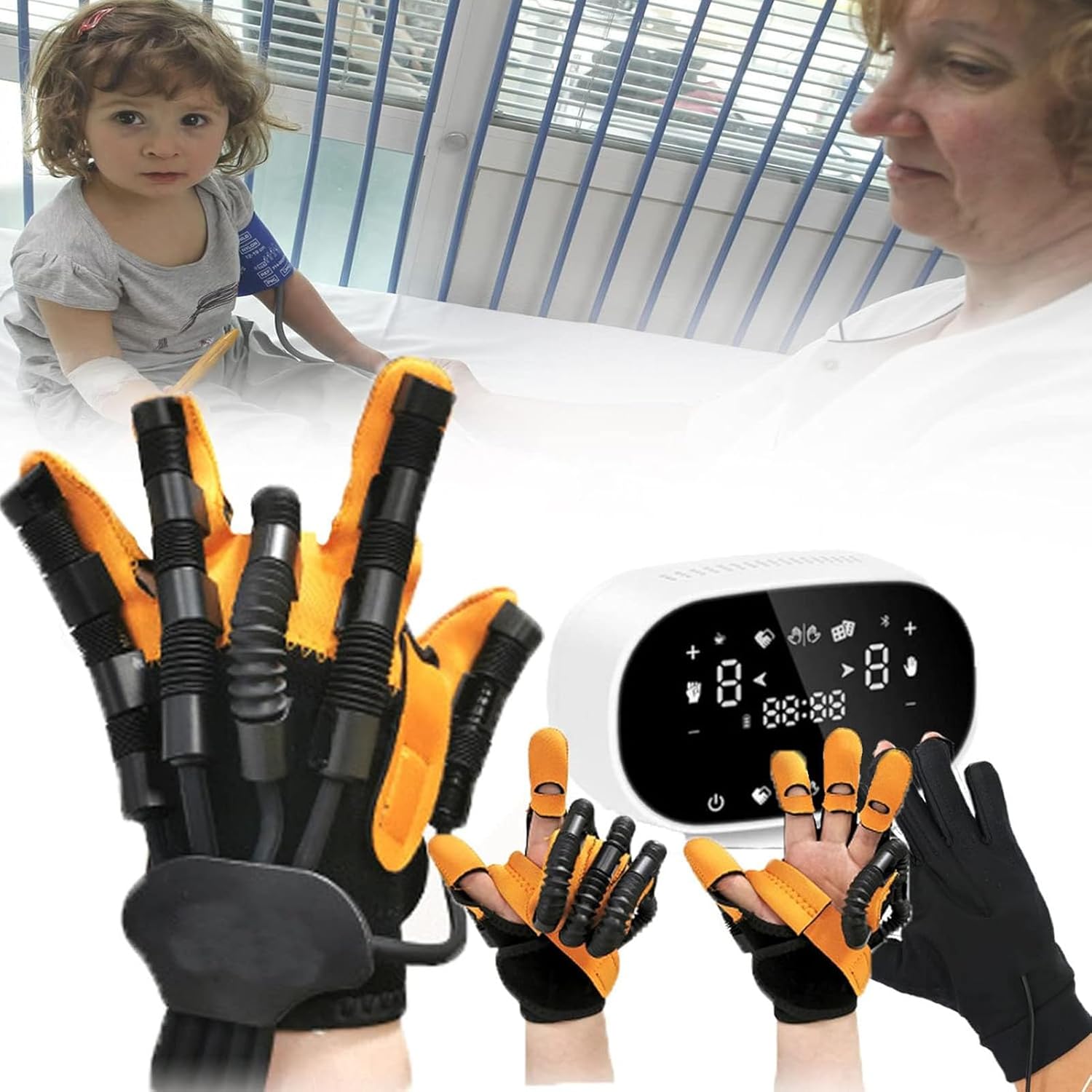 Finger Exerciser,Grip Strength Trainer,Kids Hand Rehabilitation Robot,Stroke Hemiplegia Rehabilitation Training Equipment,Finger Straightening Brace Guard Protector