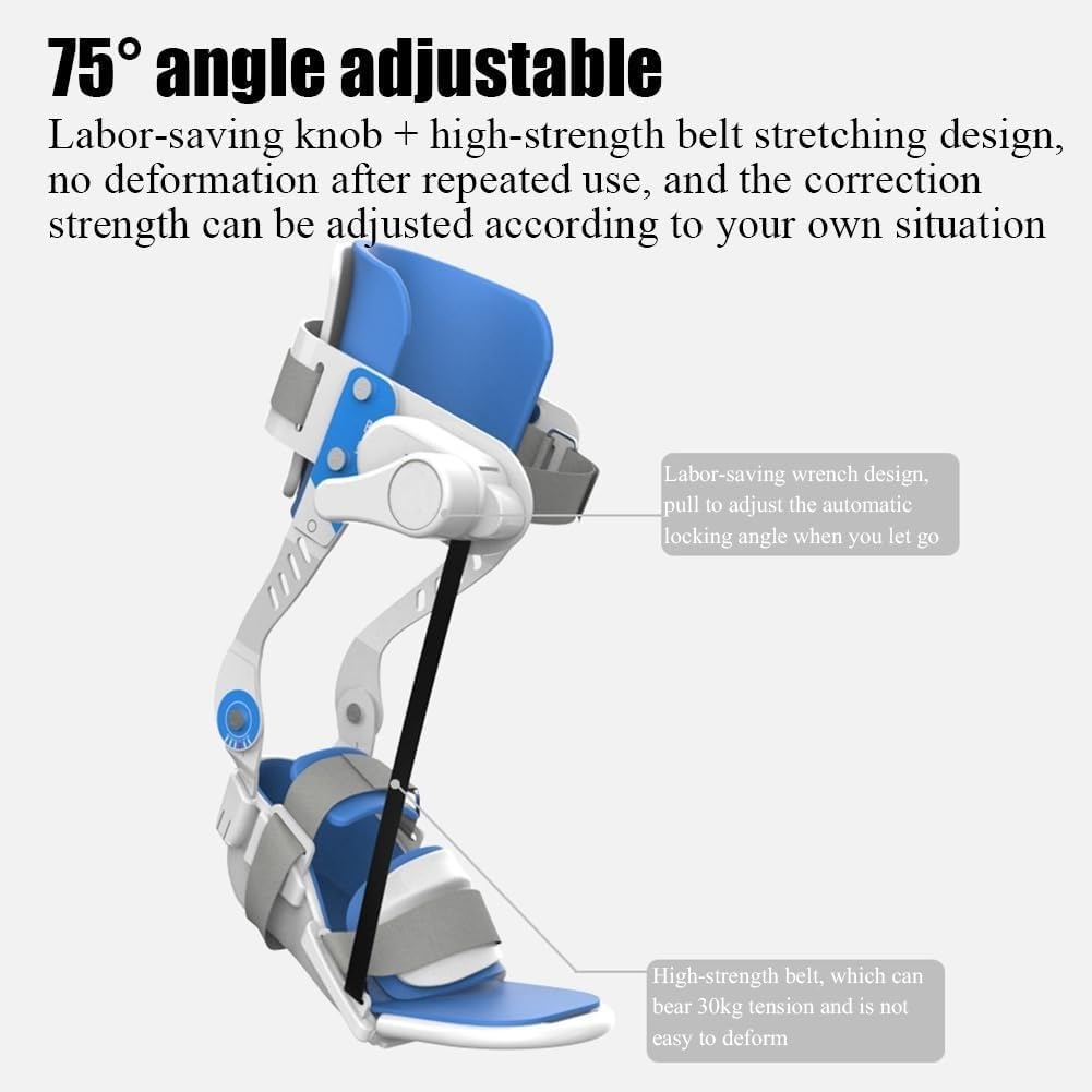 Ankle Fracture Training Brace Ankle Rehabilitation Trainer Full Palm Split Design 75° Angle Adjustable Widened Straps For Foot Drop, Stiff Ankles Stroke Hemiplegia Rehabilitation (Size : Right foot)