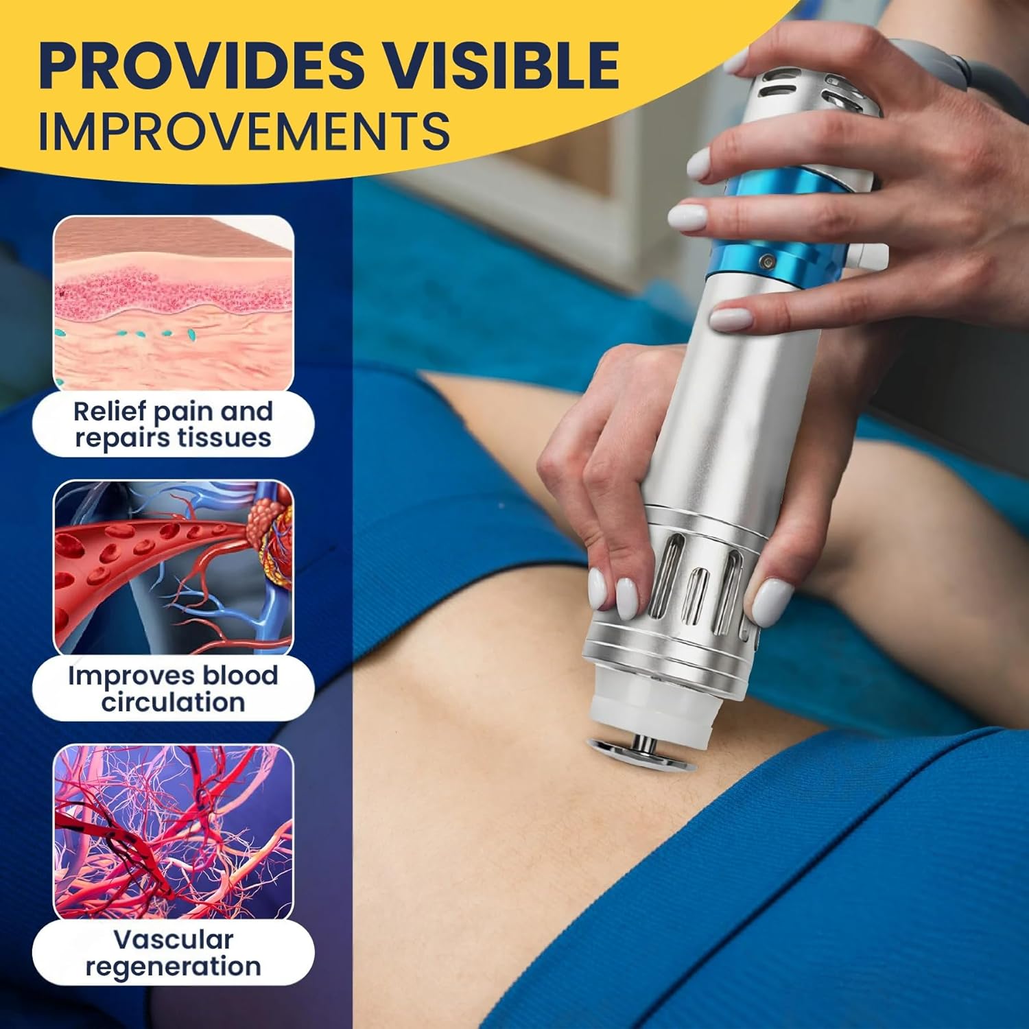 Shockwave Therapy Machine - Softwave Therapy Machine, Relieve Joint and Muscle Pain in The Body, for Home and Institution Use