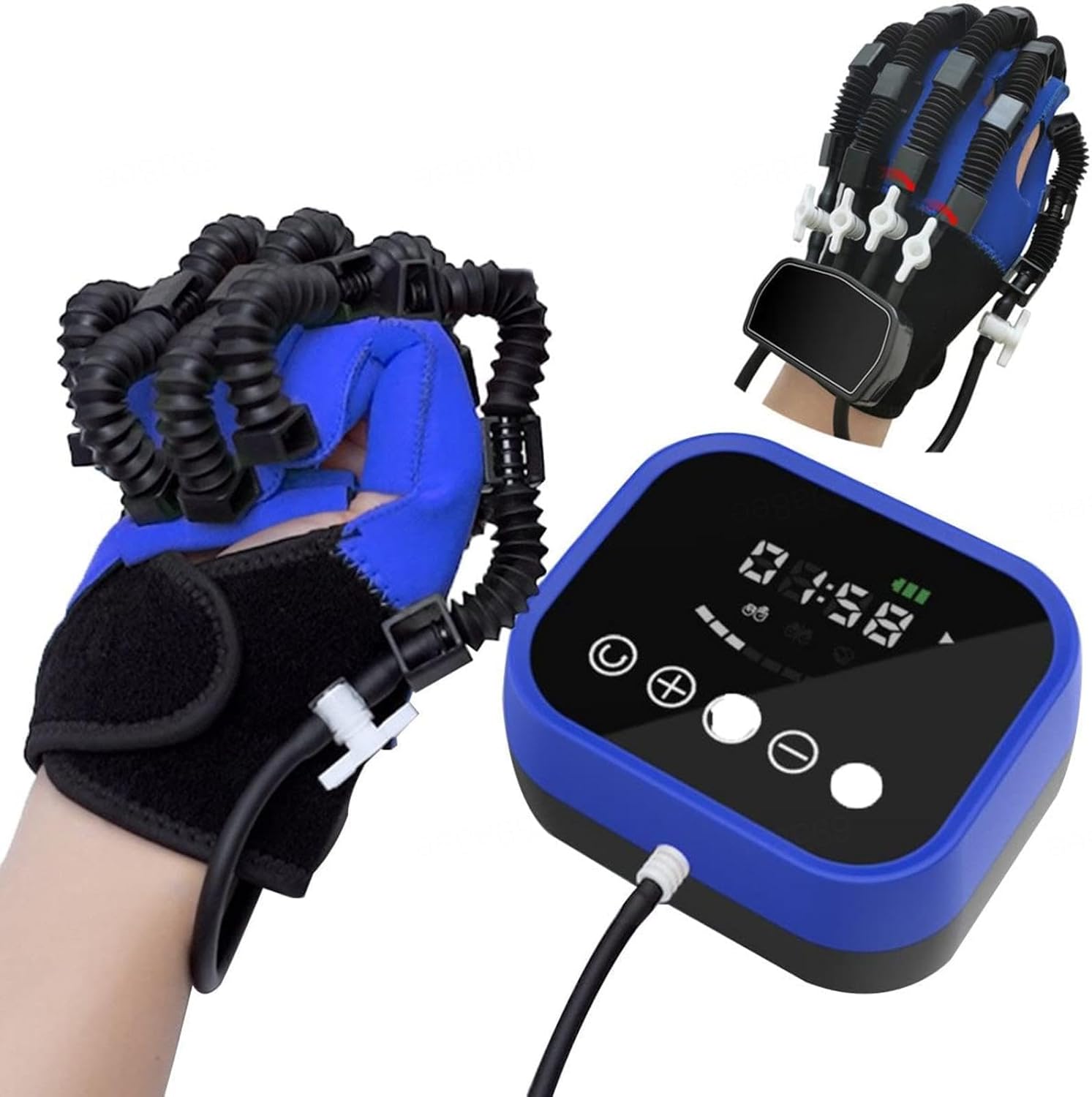 Rehabilitation Robot Gloves Protector Exoskeleton Manual Training with Hand Dysfunction Independently Rehabilitation Training,Right-XL