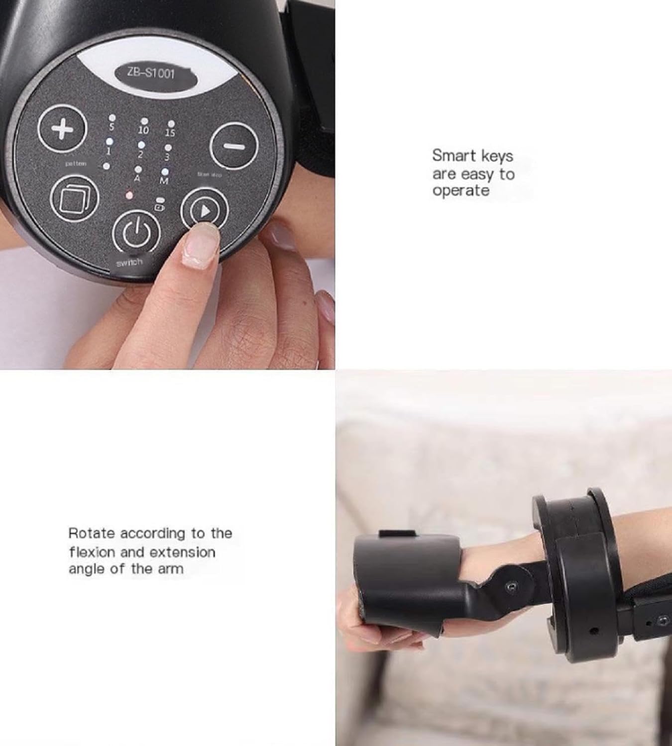Electric Elbow Joint Rehabilitation Device, Wireless Intelligent Key Control, Precisely Control The Extension and Flexion Angle, Hinged Elbow Brace Arm Exerciser,