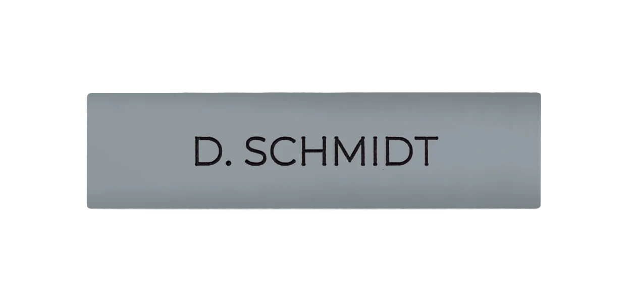 DoorBird Nameplate for One Call Button D21X  in Silver Grey, RAL 7001 - Individual Engraving