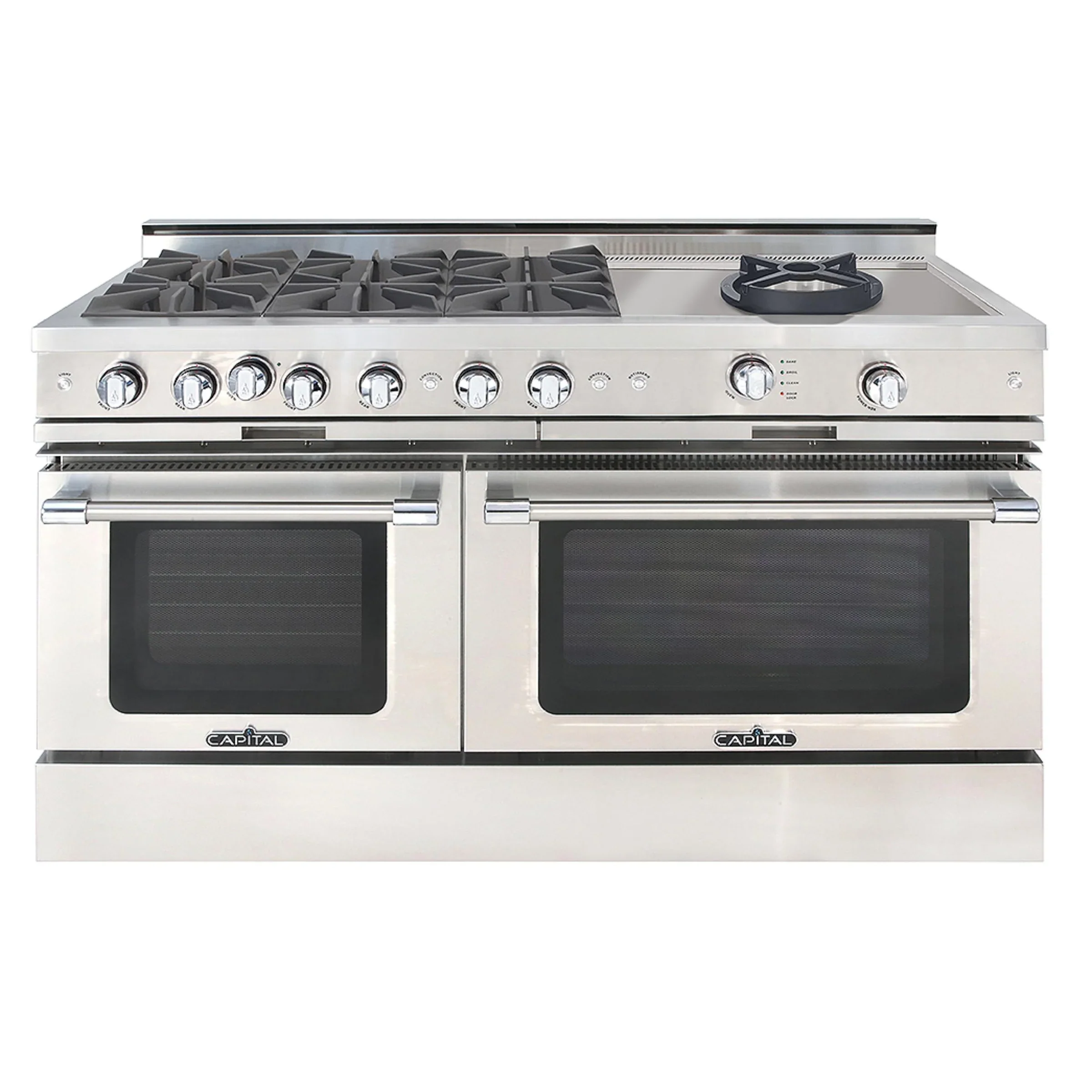 Capital 60-Inch Grand Chef Gas Range in Stainless Steel with 6 Open Burners & Power Wok (CGSR606CW)
