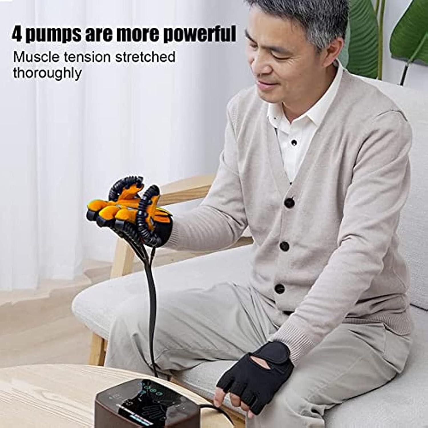 WIKINK Upgraded Rehabilitative Robotic Gloves, Finger Exercisers Stroke Hand Therapy Exercise, for Training Finger Flexion Correction, Hand Function Recovery, for Stroke Hemiplegia Patients