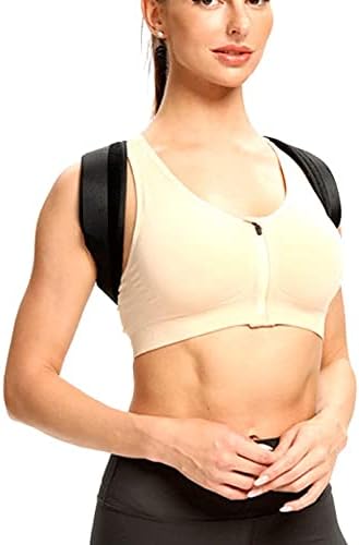 Unisex Adjustable Posture Corrector, Upper Back Brace Clavicle Support for Providing Relief from Neck Back & Shoulder,L