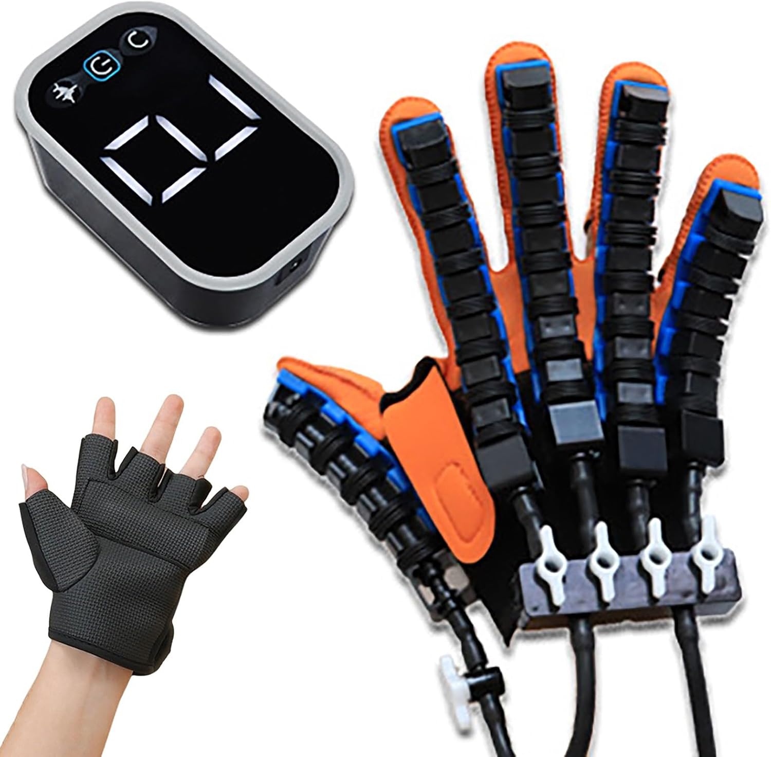 Rehabilitation Robot Gloves for Stroke Patients, Upgraded Hand Exercisers Robot Hand Glove, Independently Controlled Finger Training, Strength Adjustable