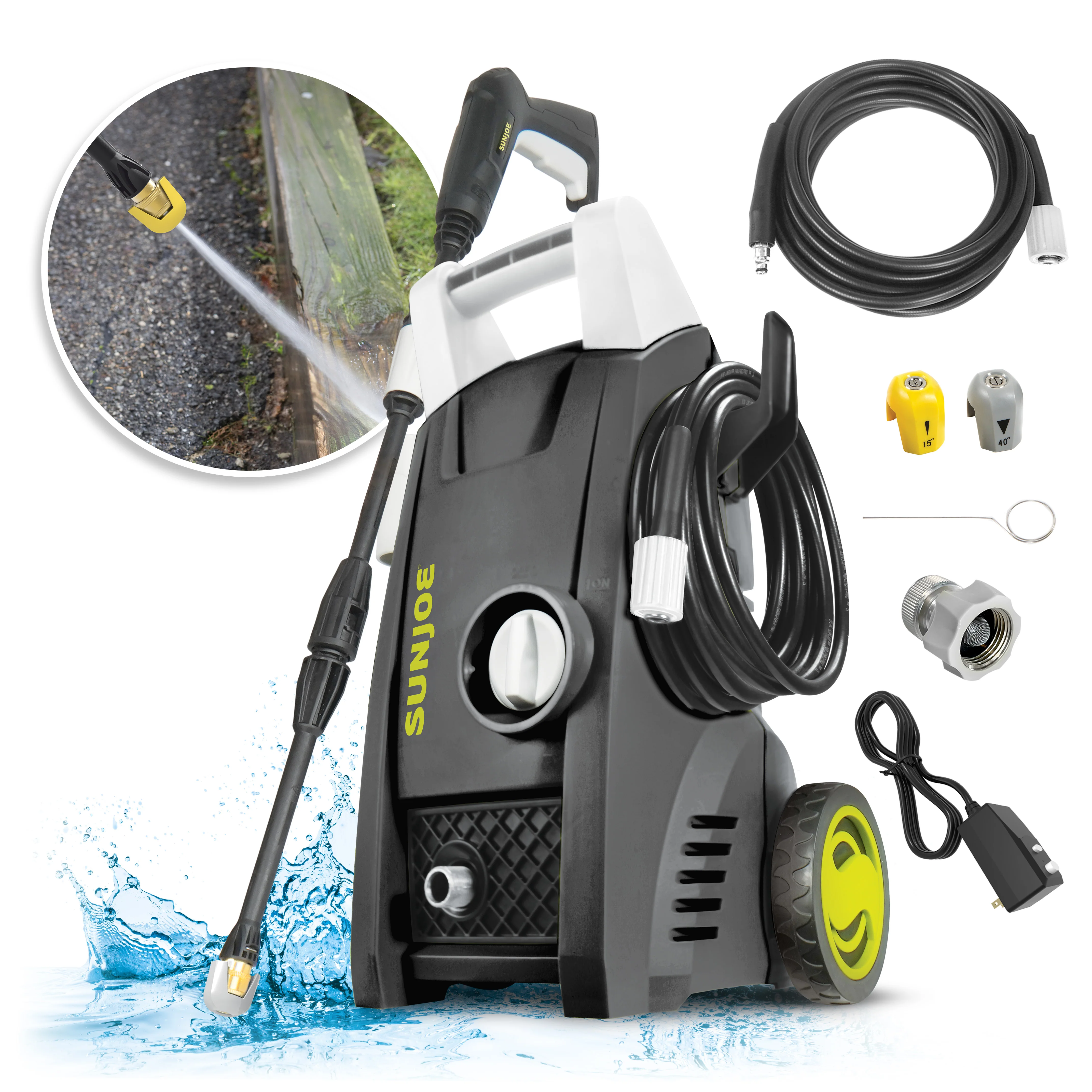 Sun Joe SPX1000 Certified Rated 1600 PSI Electric Pressure Washer | 1.2 Rated GPM | 13-Amp