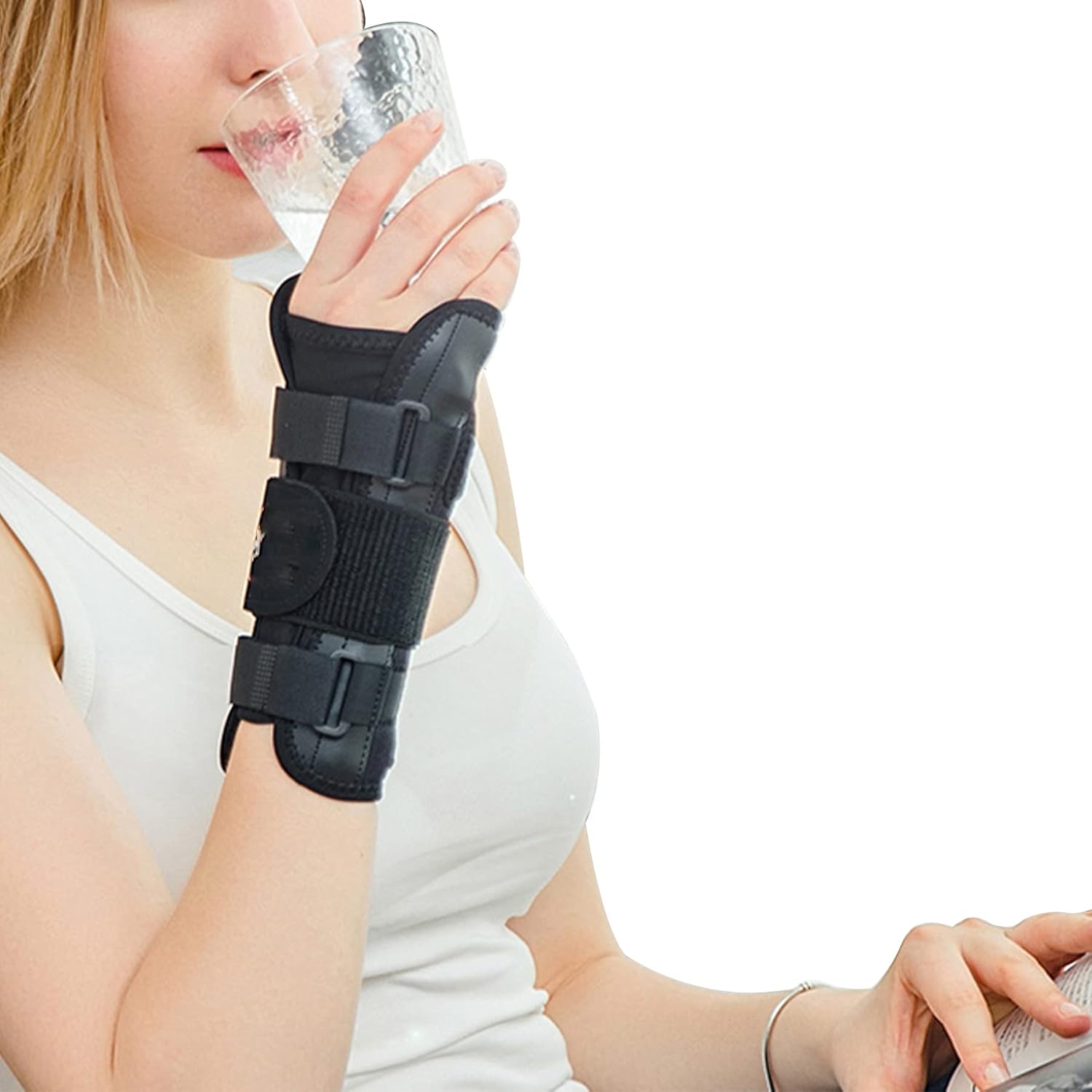 Wrist Splint ?Wrist Brace Night ?Brace Adjustable Wrist Support Brace Pain Relief for Men Women Fitted Wrist Brace for Carpal Tunnel Tendonitis Arthritis Carp,L