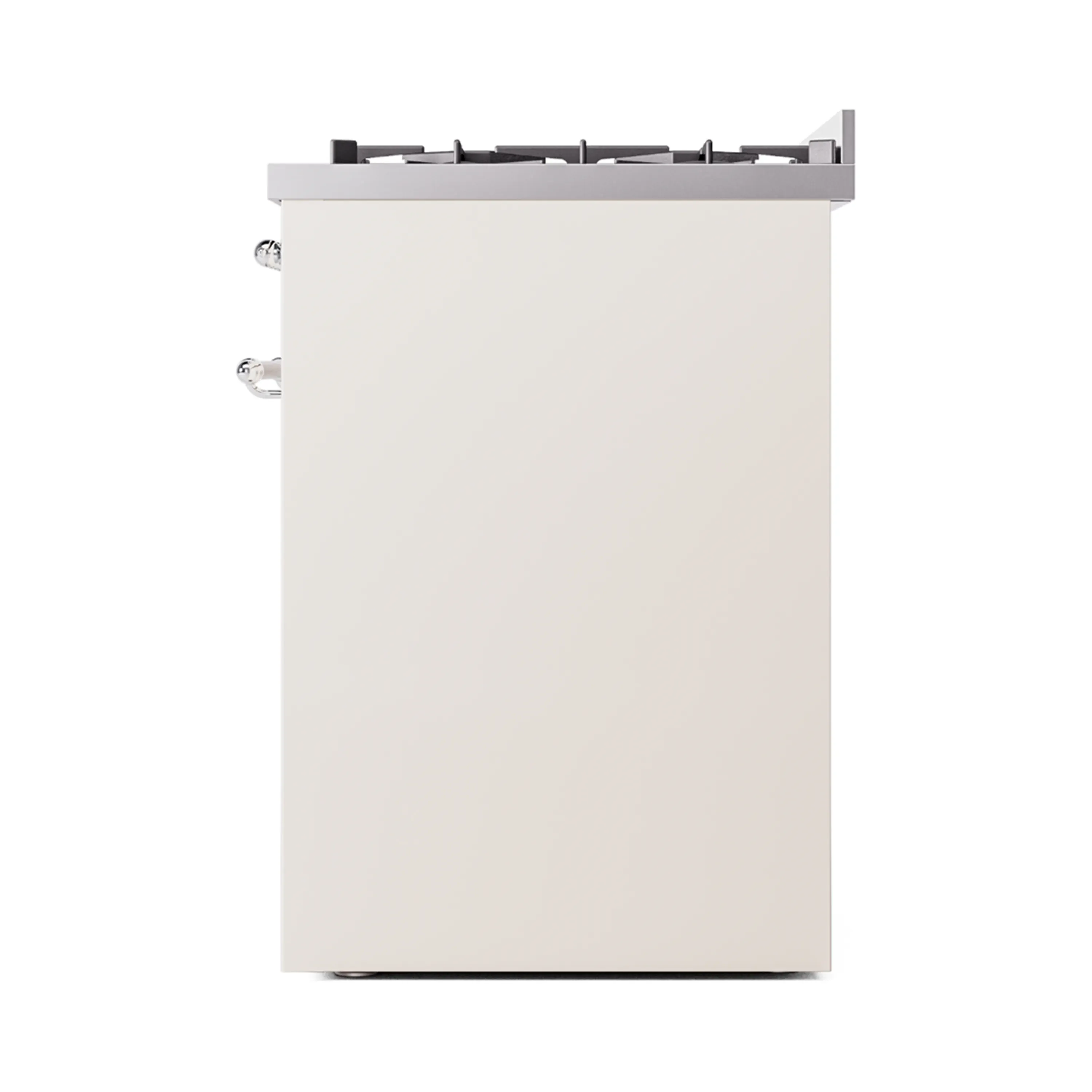 ILVE Nostalgie II 30-Inch Dual Fuel Freestanding Range in Antique White with Chrome Trim (UP30NMPAWC)