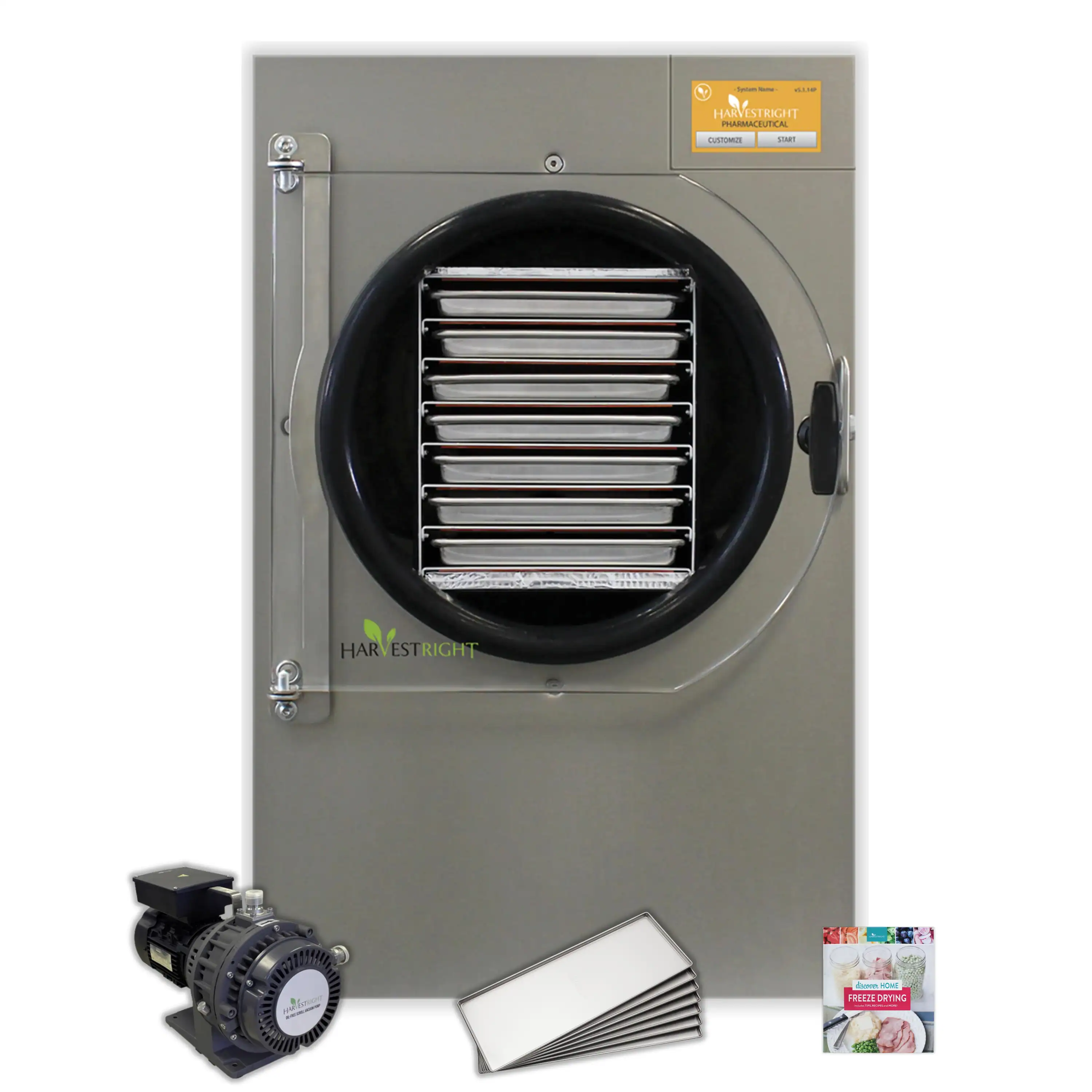 Harvest Right Pharmaceutical Freeze Dryer Oil Free Pump in Stainless Steel, Medium (HRFDMPH, SP-GW11060)