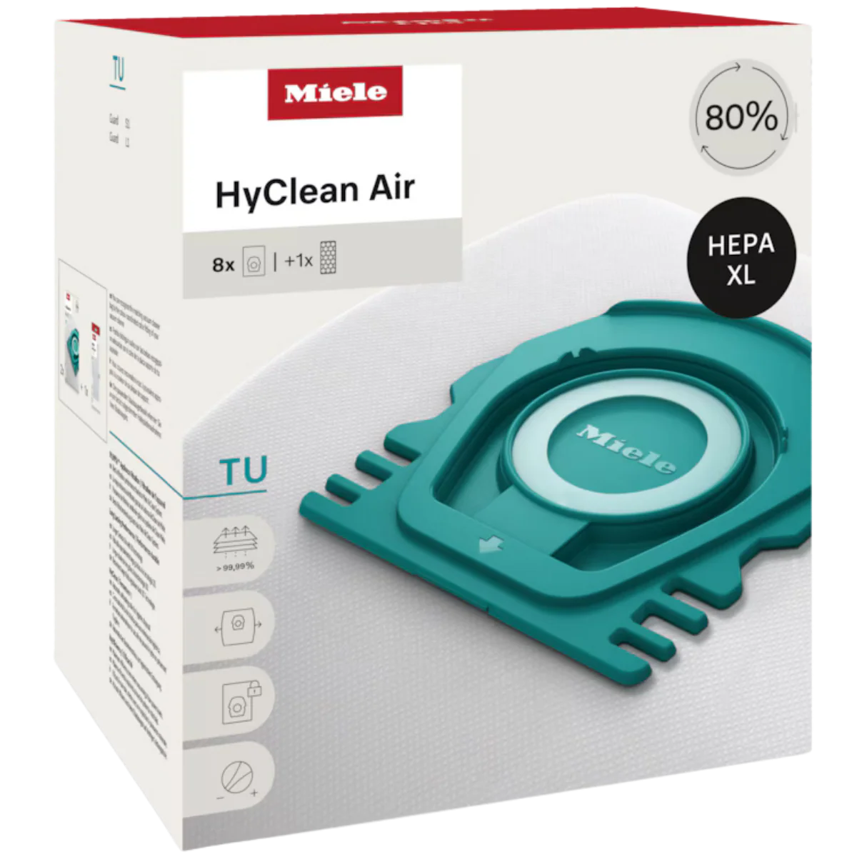 Miele HyClean TU Allergy XL Vacuum Bags with GN-HA50 8-Pack