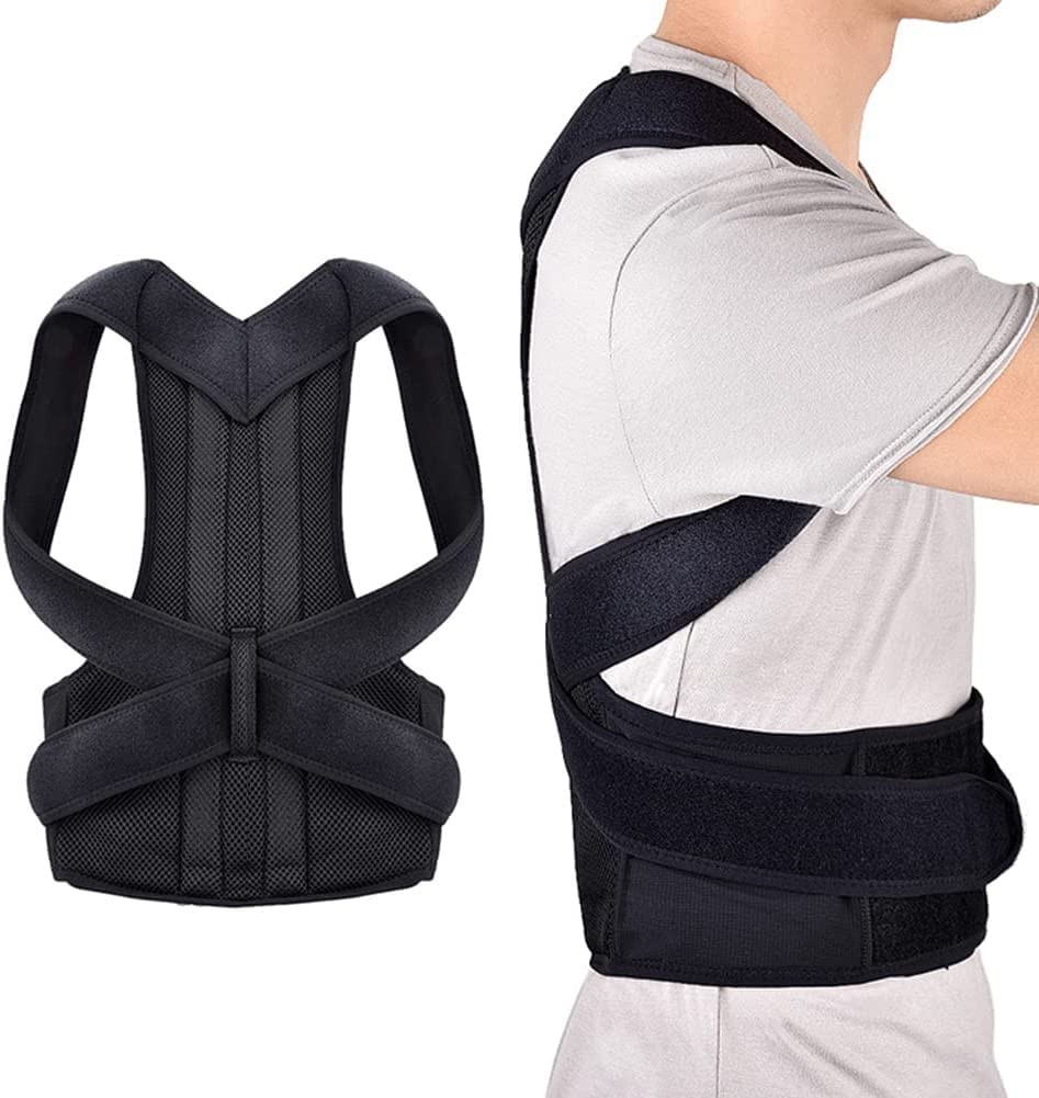 Posture Corrector,Adjustable Good Correction Belt for Kyphosis, Comfortable Shoulder Brace for Slouching for Men &,Suitable for Running Sports Back and Neck Pain Relief Spinal Support,M