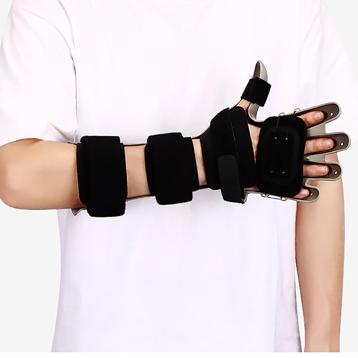 Wrist Point Fingers Orthotic Splint, Adjustable Resting Hand Splints for Flexion Contractures, Relaxed State Support, Fingerboard Wrist Fixing Device, Supportive Brace for Correction, Pain Relief