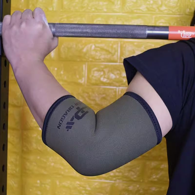 Weightlifting Elbow Sleeves (1 Pair) - 5mm Neoprene Compression Elbow Braces for Men & Women - Support for Bench Press, Powerlifting, Fitness & Gym Workouts (Green, 3XL)