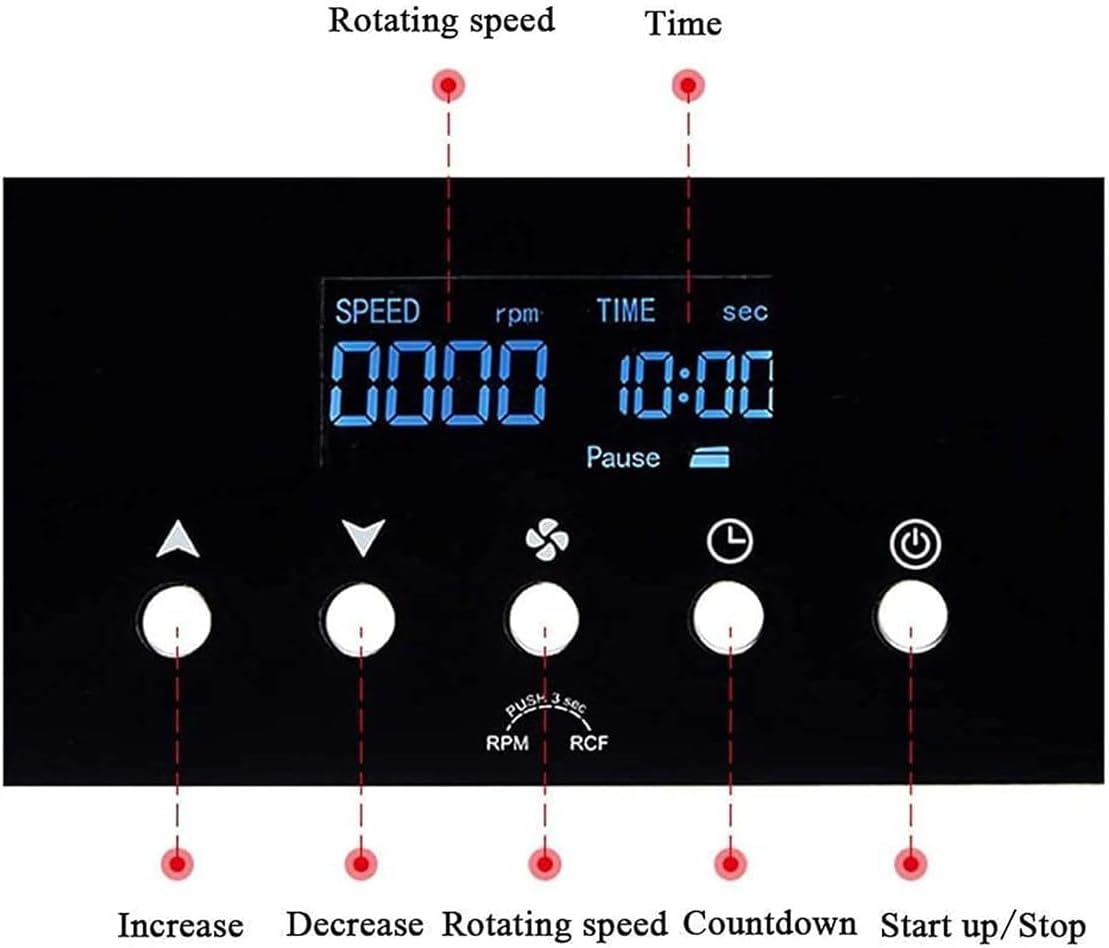 Lab Benchtop Centrifuge Machine with LCD Screen, 4000rpm Low Speed Centrifuge with Speed and Time Display, PRP PRF Use for Vacutainer&Centrifuge Tubes,50ml*6