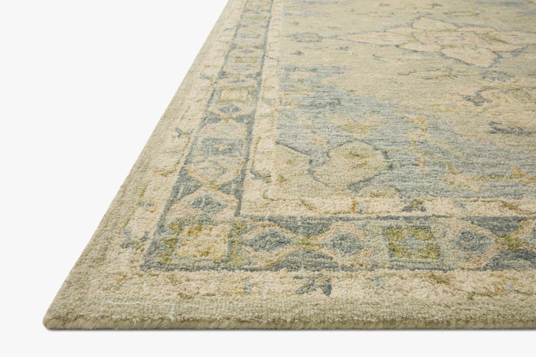 Loloi Julian Collection - Transitional Hooked Rug in Seafoam Green & Spa (JI-07)