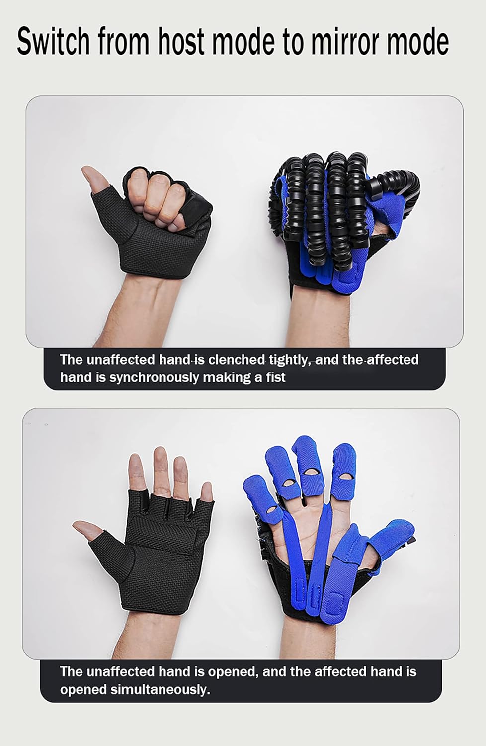 3nd Generation Upgrade Rehabilitation Robot Gloves Both Hand Finger Training Stroke Hand Splint Finger Orthosis Functional Hand Splint for Long-Term Relief(Size:XL Code,Color:Left Hand)